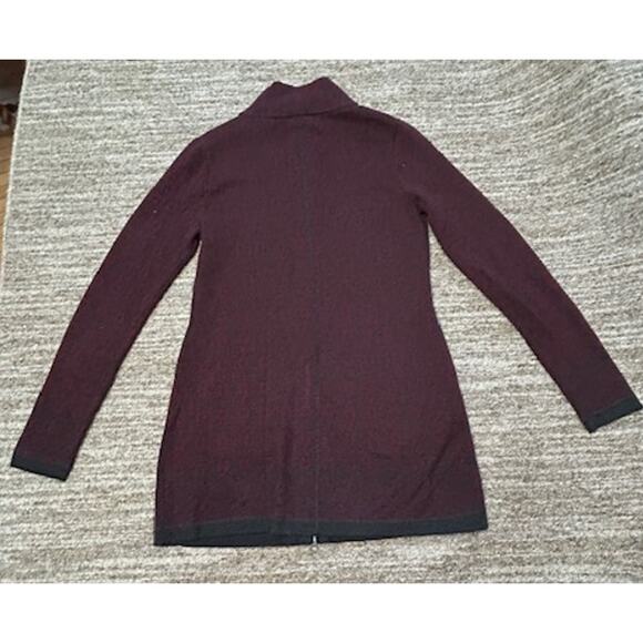 Artisan NY Womens Long Full Double Zipper Long Purple Gray Cardigan Size XS - Picture 2 of 9